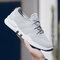 Men Casual Breathable Running Sneakers - Gray