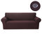 1/2/3/4 seater Stretch Couch Cover Waterproof Elastic Stretch Sofa Cover Waffle Fabric Solid Color Couch Slipcover - Coffee