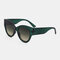 Women Full Frame Casual Fashion Classical Shape UV Protection Sunglasses - Green