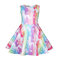 Colorful Unicorn Girl's Cartoon Dress For 3-11Y - Colorful