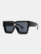 Men Casual Fashion Outdoor UV Protection One Piece Diamond Accessories Square Sunglasses - #01