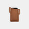 Men EDC Genuine Leather 6.3 Inch Phone Holder Retro Crazy Horseskin Waist Belt Bag - Brown