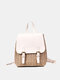 Women Plaited Detail Tote Bag Large Capacity Shoudler Bag - White