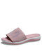 Plus Size Women Casual Rhineston Decor Indoor Outdoor Slides Slippers - Pink