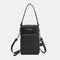 Women 6.5 inch Touch Screen Bag RFID Blocking Handbag - Black