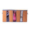 65L Clothes Quilts Storage Bags Folding Transparent Organizer Bags Bamboo Portable Storage Container - Orange