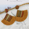 Bohemian Geometric Weave Irregular Rhombus Tassel Earrings Vintage Plaid Tassel Earrings - 8