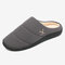 Men Cloth Non Slip Warm Slip On Backless Casual Slippers  - Grey