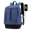 Men And Women  Multi-function Backpack  USB Charging Computer Bag - Blue