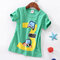 Boy's Cartoon Number Print Short Sleeves Casual T-shirt For 3-10Y - #03
