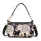 Women Bohemian Print Crossbody Bags Large Capacity Handbags - Elephant