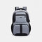Men Nylon USB Charging Waterproof Business Large Capacity 15.6 Inch Laptop Bag Luggage Backpack - Dark Grey