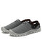 Large Size Men Canvas Home Slippers Slip On Casual Backless - Grey