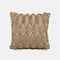 Geometric Plush Solid Color Pillow Bedroom Sofa Cushion Room Living Square Pillowcase - Brown