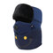 Mens Womens Winter Warm Lei Feng Hat Cotton Fleece Thick Windproof Outdoor Skiing Face Mask Cap - Blue