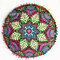 Mandala floral boêmia com gradiente redondo capa de almofada de assento para quarto doméstico e decoração com arte - #2