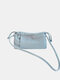 Women Acrylic Chain Folds Shoulder Bag Handbag Crossbody Bag - Blue