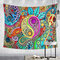 منشفة شاطئ ملونة مجردة من Sun God Taiji مخطط منسوجات للشاطئ Yoga منشفة ديكور فني لغرفة المعيشة - #3