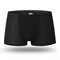 Ice Silk Underwear Pure Color Super Thin Seamless Boxer Briefs for Men - Black