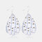 Trendy Leather Mask Water Drop Earrings Geometric Stereoscopic Toilet Paper Roll Earrings - 2