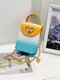 Casual Stylish Gradient Color Heart-shaped Flap Pyramid Pattern PVC Jelly Bag Clutch Shoulder Bag - #02