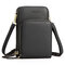 Women PU leather Clutches Bag Card Bag Large Capacity Multi-Pocket Crossbody Phone Bag - Black