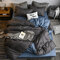 4-teiliges, minimalistisches Gitter-Bettwäsche-Set, gesteppte Steppdecke, Bettbezug, Kissenbezüge, Queen-Size-Größe - #5