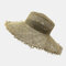 Summer Outdoor Female Seaside Beach Hat Jazz Hat Sun Protection Straw Hat Sun Hat - #01