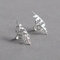 Fashion 925 Sterling Silver Wrap Leaf Cartilage Earrings No Piercing Ear Climber Earrings for Women - Silver