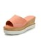 Women Outdoor Wedges Fish Mouth  Slippers  - Pink