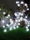 1PC Plastic Multicolor Snow Pompom Christmas Winter Decoration LED String Lights - White