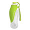 650ml Sport Portable Leaf Pet Dog Water Bottle Expandable BPA free Silicone Travel Dog Bottles Bowl  - Green