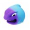 Squishy en forma de tiburón feroz Colección de regalo de juguete de levantamiento lento con embalaje - Azul + púrpura