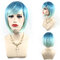 Gradient Colorful Short Straight Bob Cosplay Synthetic Wigs High Temperature Fiber Hair For Women - 06