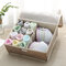 Baumwoll-Unterwäsche-Aufbewahrungsbox Organizer Mehrfach zusammenklappbare BH-Unterwäsche-Socken-Aufbewahrungsbox - Kaffee
