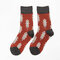 Thick Wool Small Tree Christmas Female Socks - Brick Red