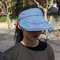 Washed Denim Top Hat Sun Protection Breathable Adjustable  - Blue