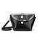 Women Solid Leisure Crossbody Bags Faux Leather Shoulder Bags - Black