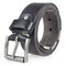 Men's Retro Belt Genuine Leather Casual Frosted Waistband Waist Strap Pin - Black