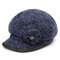 Womens Vogue Wild Casual Warm Sun Octagonal Cap Painter Hat Wear-resistant Beret Cap - Blue