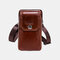 Men Genuine Leather Crossbody Bag Belt Bag - #07