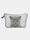 Portable Cat Starry Sky Printed Makeup Bag Travel Women Wash Storage Bag - #04