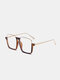 यूनिसेक्स मेटल फुल स्क्वायर फ्रेम पीसी हाफ फ्रेम एंटी-ब्लू लाइट एंटी-यूवी धूप का चश्मा - #10