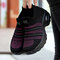 Women Casual Running Breathable Mesh Hollow Platform Sneakers - Red