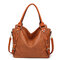 Vintage PU Leather Multi-color Handbag Shoulder Bags Crossbody Bags For Women - Brown