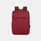 Men Oxford USB Charging Light Weight Large Capacity 15.6 Inch Laptop Bag Backpack - Red