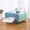 Salon boîte à mouchoirs couverture papier boîte de toilette rouleau de mouchoir papier boîte à mouchoirs maison salle de bain voiture organisateur décoration outils - bleu
