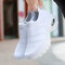 Women Casual Running Breathable Mesh Hollow Platform Sneakers - White