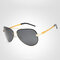 Men Summer Metal Frame Polarized HD Sunglasses Outdoor Sports Driving Anti-UV Glasses  - Gray