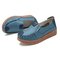 Women Casual Shoes Mix Color Slip On Loafers - Lake Blue